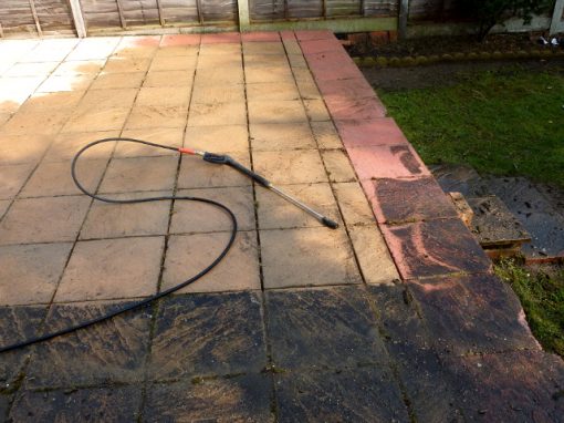 Patio cleaning Acton London W3 -before